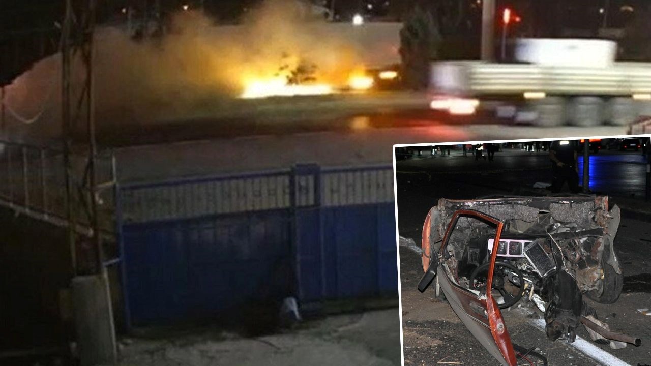 manisada bes kisinin oldugu kaza ani kamerada araba ikiye bolundu QZqypMNX