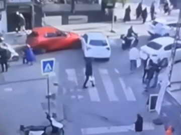 ** Fren Yerine Gaza Bastı: Dürüme Dalma Anı Kamerada